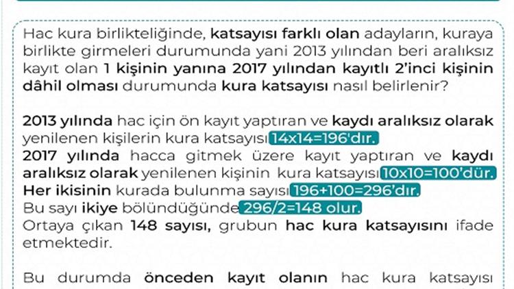 HAC KURA BİRLİKTELİĞİNDE KURA KATSAYI HESABI NASIL YAPILIR?