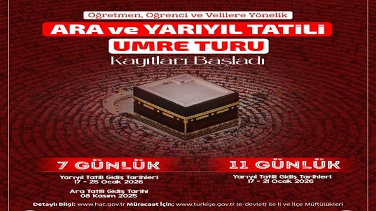 Ara ve yarıyıl tatili umre turlarına kayıtlar başladı